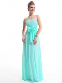 Princess Straps Floor-length Chiffon Dress POWDN14077BN219