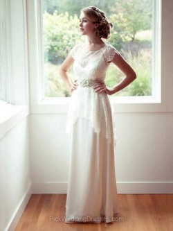 Column Wedding Dresses and Sheath Wedding Gowns by Pickweddingdresses