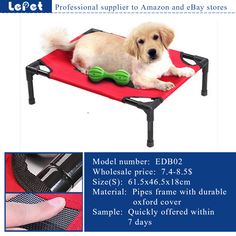 elevated dog bed,raised dog bed,Elevated Pet Dog camping cot wholesale supplier manufacturer china