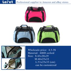 Manufacturer wholesale supply airline Soft-Sided Dog Carrier Pet Travel Bag dog carrier bag factory