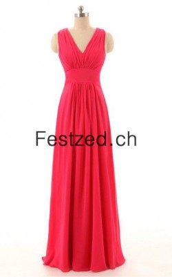 V-Ausschnitt A-Linie Rot Chiffon Ballkleider [DK-658] – CHF176.4 : Festzed.CH