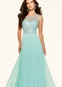 US$165.99 2016 Beading Blue Straps Chiffon Ruched Sleeveless Floor Length