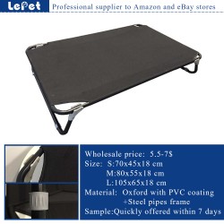 Metal elevated dog cot bed replaceable fabric Factory wholesale for camping travelling