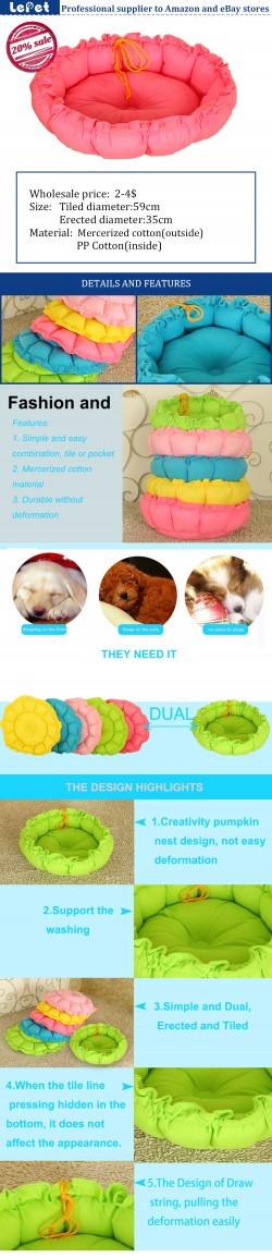 Double-use cheap pet cushion cozy princess dog bed mat