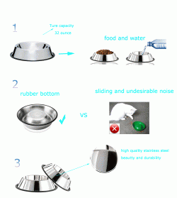 Stainless steel dog bowl stainless steel dog feeder pet feeder for cats dogs