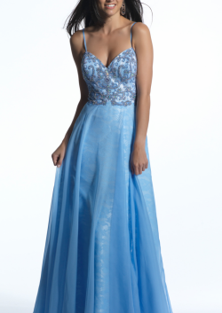 US$170.99 2016 Blue Beading Spaghetti Straps Floor Length Chiffon Ruched Sleeveless Ruched