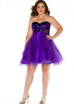 US$145.99 2015 Purple Crystals Sleeveless Sweetheart Tulle Zipper Short Length