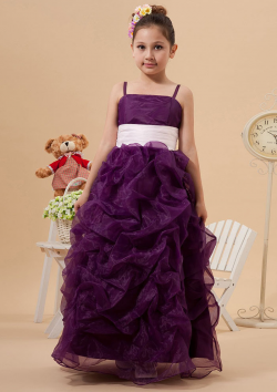 US$110.99 2015 Tulle Spaghetti Straps Zipper Ribbon Regency Sleeveless Ruffled Floor Length