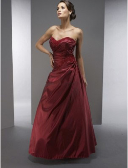 US$145.99 2015 Zipper Sweetheart Sleeveless Satin Appliques Burgundy Floor Length