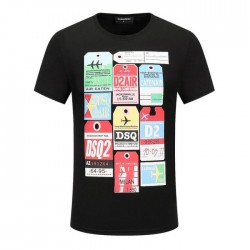 Dsquared2 Men D108 Air Tags Short Sleeves T-Shirt Black