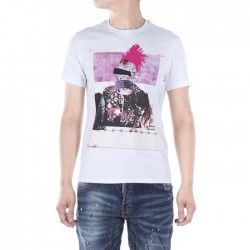 Dsquared2 Men D148 Dean POP Short Sleeves T-Shirt White