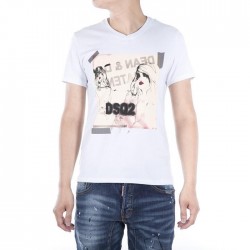 Dsquared2 Men D142 DSQ Lady Short Sleeves T-Shirt White