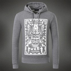 Dsquared2 Men DS01 Fighters Print Sweatshirt Grey