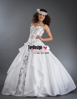 2017 New Beaded Embroidery Sweet 15 Ball Gown White Taffeta Prom Dress Gown Vestidos De 15 Anos