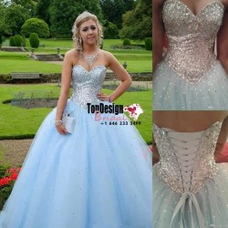 Wholesale 2017 Sweet 15 Dress Crystals Sequins Quinceanera Dress Prom Party Pageant Sweet 15 Bal ...