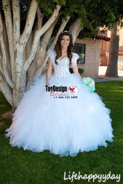 Wholesale 2017 Sweet 15 Dress Princess Sweetheart Quinceanera Dress Crystal Organza Custom Pagea ...