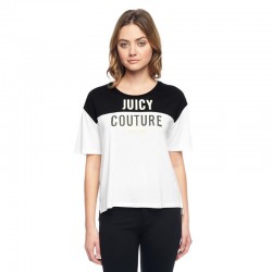 Juicy Couture Iconic Tee T012 Women T-Shirt Black/White