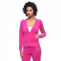 Juicy Couture Sequin Crown Velour Tracksuit 601 2pcs Women Suits Rose