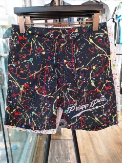 Philipp Plein SS2017 Mens Beach Short Ink Net Black