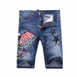 Philipp Plein SS2017 Mens Short Jeans Bermuda Eagles print stars Navy