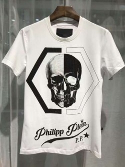 Philipp Plein SS2017 Mens T-Shirt Shio Brand Skull White