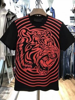 Philipp Plein SS2017 Mens T-Shirt Tribal Plein Red