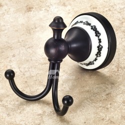 antique Oil-rubbed Bronze Black Robe Hooks