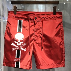 Philipp Plein SS2017 Mens Beach Short Skull Red