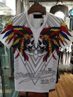 Philipp Plein SS2017 Mens T-Shirt Indian Skull White