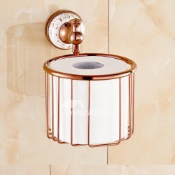 Rose Gold Pink Toilet Paper Holder