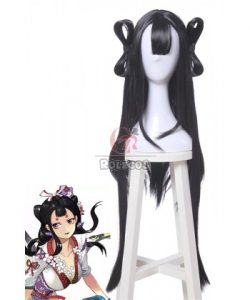 Buy Onmyoji The Yin Yang Master Flower And Bird Painting Long Black Cosplay Wigs – RoleCos ...