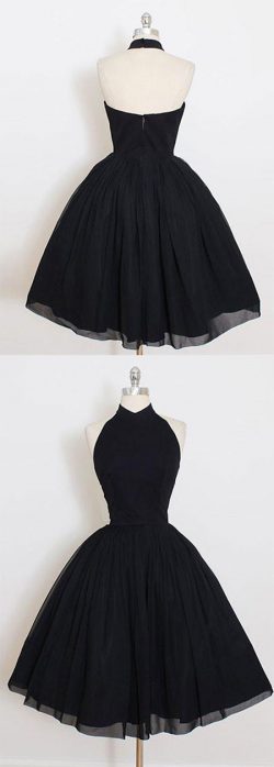 2018 Cocktail Dresses A Line Halter Tulle Short/Mini Zipper Up