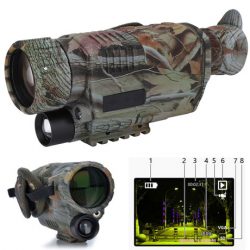 5×40 Monoculaire numérique de vision nocturne camouflage