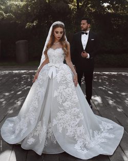 Elegant Brautkleider Spitze Weiß Brautkleid A Linie Online