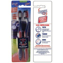 AFL Toothbrush Melbourne Demons Twin Pack