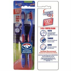 AFL Toothbrush Western Bulldogs Twin Pack –