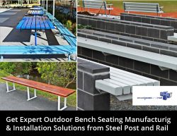 Get Expert Outdoor Bench Seating Manufacturing & Installation Solutions from Steel Post and Rail