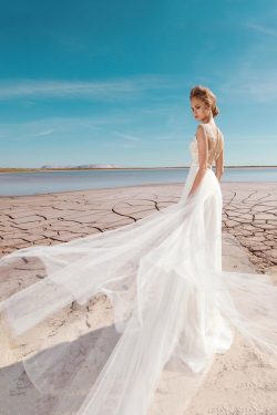 2018 Scoop A Line Vestidos de Novia Tulle con Applique y Slit US$ 179.99 VEP21K8TLH – 2016 ...