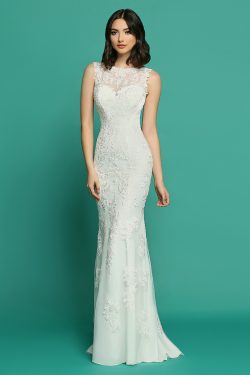 2018 Sexy espalda abierta Scoop sirena con apliques Sweep Train Tulle vestidos de novia US$ 289. ...