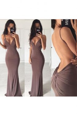 2018 vestidos de noche de la sirena de las correas de espagueti espalda abierta Spandex US$ 109. ...