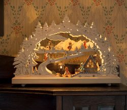 Wooden Christmas Snow Scene