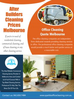 After Builders Cleaning Prices Melbourne