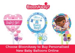 Choose BloonAway to Buy Personalised New Baby Balloons Online