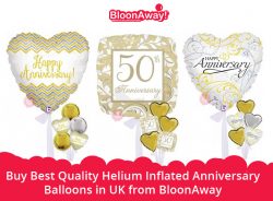 Buy Best Quality Helium Inflated Anniversary Balloons in UK from BloonAway