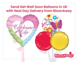 Send Get Well Soon Balloons in UK with Next Day Delivery from BloonAway