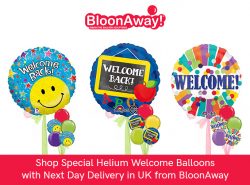 Shop Special Helium Welcome Balloons with Next Day Delivery in UK from BloonAway