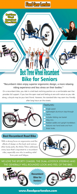 Best Three Wheel Recumbent Bike for Seniors 2019