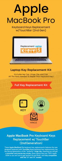 Shop 2nd Gen Apple MacBook Pro Keyboard Keys Replacement w/TouchBar