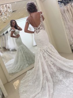 Elegante Brautkleider Spitze | Meerjungfrau Hochzeitskleider Günstig Online