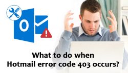 What to do when Hotmail error code 403 occurs?